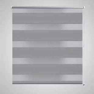 vidaXL vidaXL Roleta Zebra (90 x 150 cm) Szara - Rolety - miniaturka - grafika 1