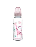 Butelki dla niemowląt - Canpol Babies Butelka wąska Africa 250 ml różowa - miniaturka - grafika 1