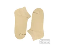 Skarpetki męskie - Beżowe stopki z bawełny organicznej - miniaturka - grafika 1