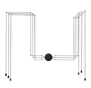 KingHome Lampa wisząca FLUSSO WALL 6 JD0032-6W - Lampy sufitowe - miniaturka - grafika 1