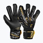 Piłka nożna - Rękawice bramkarskie Reusch Attrakt Gold X Evolution Cut Finger Support black/gold/white/black - miniaturka - grafika 1