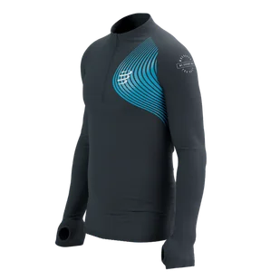 COMPRESSPORT Bluza do biegania męska WINTER TRAIL POSTURAL LS TOP magent/hawaiian - Bluzy sportowe męskie - miniaturka - grafika 10