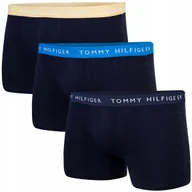 Majtki męskie - TOMMY HILFIGER BOKSERKI MĘSKIE 3P GRANATOWE r.M - miniaturka - grafika 1