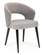 Krzesła - Szare krzesło na czarnych nogach - Zoni 4X - miniaturka - grafika 1