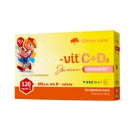 Przeziębienie i grypa - Olimp Gold-Vit C + D3 Junior Odporność smak cytrynowy 30 tabletek do ssania - miniaturka - grafika 1
