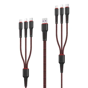 Remax Share kabel 6w1 USB RC-153 Czarno czerwony remax_20191213164451 - Kable USB - miniaturka - grafika 2