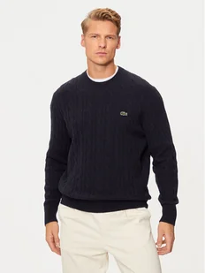 Lacoste Sweter AH2924 Granatowy Regular Fit - Swetry męskie - miniaturka - grafika 1