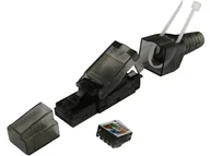Kable miedziane - Wtyk RJ45 UTP kat.6 POE+, beznarzędziowy na "gruby" drut 22-24 AWG ALANTEC - ALANTEC - miniaturka - grafika 1