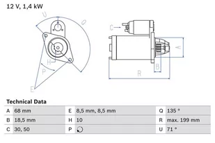 BOSCH Rozrusznik 0 986 025 210 - Rozruszniki - miniaturka - grafika 1