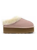 Kapcie damskie - Clarks Skórzane kapcie w kolorze jasnoróżowym - miniaturka - grafika 1