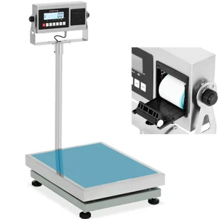 Waga platformowa z drukarką etykiet LCD 60 x 45 cm 300 kg / 10 g - Wagi specjalistyczne - miniaturka - grafika 1