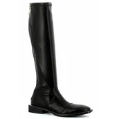 Kozaki damskie - Czarne skórzane kozaki damskie CARINII - Carinii - miniaturka - grafika 1