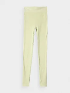 Damskie legginsy basic 4F 4FRAW24TTIGF251 - zielone - Spodnie sportowe damskie - miniaturka - grafika 1