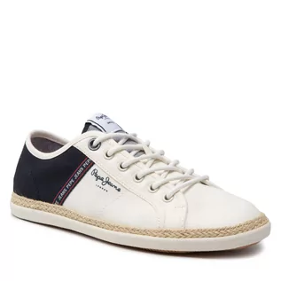 Espadryle damskie - Pepe Jeans Espadryle Maui Tape Urban PMS10296 White 800 Espadryle Maui Tape Urban PMS10296 White 800 - grafika 1