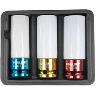 Nasadki do elektronarzędzi - Proline zestaw nasadek udarowych 1/2 cala do felg 17, 19, 21mm, CrMo 29080 - miniaturka - grafika 1