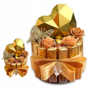 Zestaw prezentowy Tort z czekoladek Urodziny Rocznica Dla Mamy Babci Taty - Zestawy upominkowe - miniaturka - grafika 1