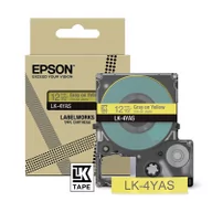 Taśmy do drukarek barwiące - Epson LK-4YAS taśma 12 mm, szary na żółtym, oryginalna - miniaturka - grafika 1