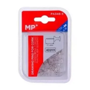 Mp Main Paper Pinezki tablicowe transparentne 40 szt. - Pinezki - miniaturka - grafika 1