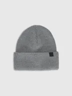 Czapki męskie - 4F Czapka beanie z wełną merino uniseks - szara Uniwersalny - miniaturka - grafika 1