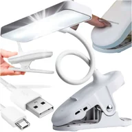 Kable USB - Bureau LED Veilleuse biuro wykładowe z pince pince lampe dotykowe 3 tryby kamery USB bez białego - miniaturka - grafika 1