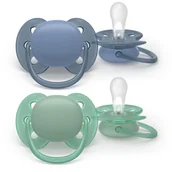 Smoczki uspokajające - Philips Avent Ultrasoft SCF091/42 6-18 m smoczek Boy 2 szt. - miniaturka - grafika 1