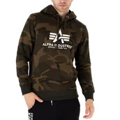 Bluzy męskie - Bluza Alpha Industries Basic Hoody Camo 178312C239 - multikolor - miniaturka - grafika 1