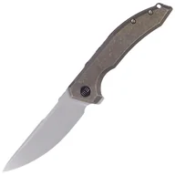 Noże - Nóż składany WE Knife Quixotic Bronze Titanium, Silver Bead Blasted CPM 20CV (WE21016-5) - miniaturka - grafika 1