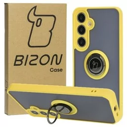 Bizon Etui Case Hybrid Ring do Galaxy S24 Plus, żółte - Etui i futerały do telefonów - miniaturka - grafika 1