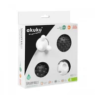 Zabawki sensoryczne - Akuku Zestaw Piłeczek Sensorycznych Czarno - Białe - miniaturka - grafika 1