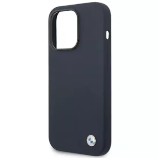 Etui na telefon BMW BMHMP14XSILNA do Apple iPhone 14 Pro Max 6,7" granatowy/navy Silicone Metal Logo MagSafe - Etui i futerały do telefonów - miniaturka - grafika 6