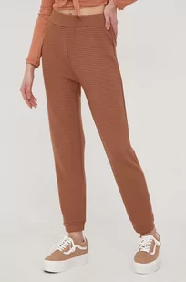 Brixton spodnie dresowe damskie kolor brązowy gładkie - Spodnie damskie - miniaturka - grafika 1