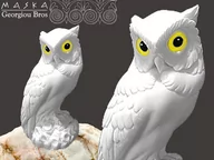 Figurki dekoracyjne - Sowa - symbol Ateny -alabaster grecki - miniaturka - grafika 1