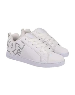 DC Shoes Damskie trampki Court Graffik, White/M Silver, 38 EU, White M Silver, 38 EU - Trampki damskie - miniaturka - grafika 1