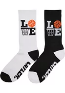 Skarpetki męskie - Cayler & Sons Unisex Love Ballin 2-pak skarpetek, czarno-białe, 35-38 - miniaturka - grafika 1