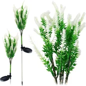 Lampy ogrodowe - Lampa solarna wbijana LAWENDA WRZOS LED lampki 1szt SOLARNY KWIATY 75CM - miniaturka - grafika 1