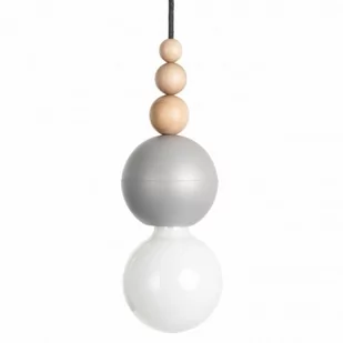 Loft Bala szara strukturalna lampa wisząca KOLOROWE KABLE - Lampy sufitowe - miniaturka - grafika 1