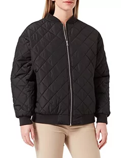 Urban Classics Damska kurtka oversized Diamond Quilted Bomber Jacket, kurtka bomberka dla kobiet dostępna w wielu kolorach, rozmiary XS-5XL, czarny, S - Kurtki damskie - miniaturka - grafika 1