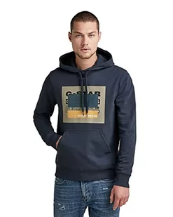 G-STAR RAW Męski kardigan Originals HoodedG-STAR RAW męski kardigan sweter oryginalny z kapturem, niebieski (Dk Patriot Blue A613-7160), XS - Swetry męskie - miniaturka - grafika 1