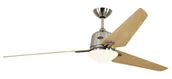 Wentylatory sufitowe - Energooszczędny wentylator sufitowy z oświetleniem i pilotem Eco Aviatos 162 cm chrom szczotkowany / klon - miniaturka - grafika 1