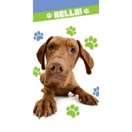 Okrycia kąpielowe dla dzieci - Carbotex, Ręcznik bawełniany, Pies, 70x140 cm - miniaturka - grafika 1