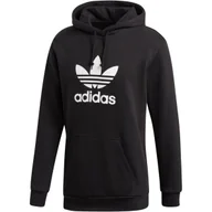 Bluzy męskie - Adidas, Bluza męska, TREFOIL HOODIE DT7964, czarny, rozmiar L - miniaturka - grafika 1