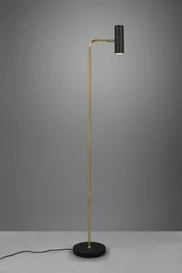Trio Leuchten Nowoczesna lampa podłogowa czarna ze złotem - Beata - Lampy stojące - miniaturka - grafika 1