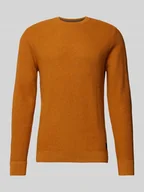 Swetry męskie - Sweter z dzianiny o kroju regular fit z czystej bawełny z fakturą - miniaturka - grafika 1
