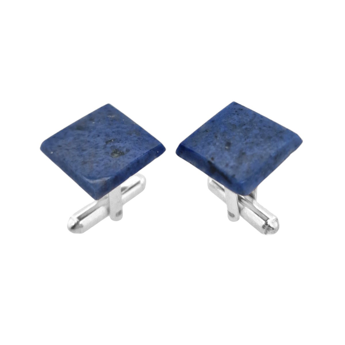 Spinki do mankietów z Dumortierytem kwadratowym (S1070) Srebro [925]