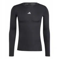 Koszulki męskie - Y6450 Koszulka męska z długim rękawem adidas Techfit Longsleeve Czarna S - miniaturka - grafika 1