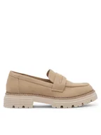 Mokasyny damskie - JENNY Loafersy MOLLIE WS6211-07 Beżowy - miniaturka - grafika 1