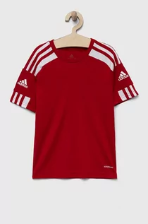 Koszulki dla dziewczynek - adidas Performance t-shirt dziecięcy kolor czerwony wzorzysty - grafika 1
