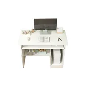 Biurka - Biurko białe młodzieżowe z szufladą półkami komputerowe nowoczesne stolik - miniaturka - grafika 1