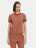 Koszulki i topy damskie - Lacoste T-Shirt TF3244 Pomarańczowy Slim Fit - miniaturka - grafika 1