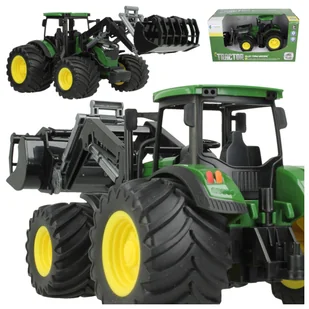 Traktor Rolniczy ze Spychaczem i Turem do Ładunku Słomy Z1001 - Zabawy w naśladowanie dorosłych - miniaturka - grafika 1